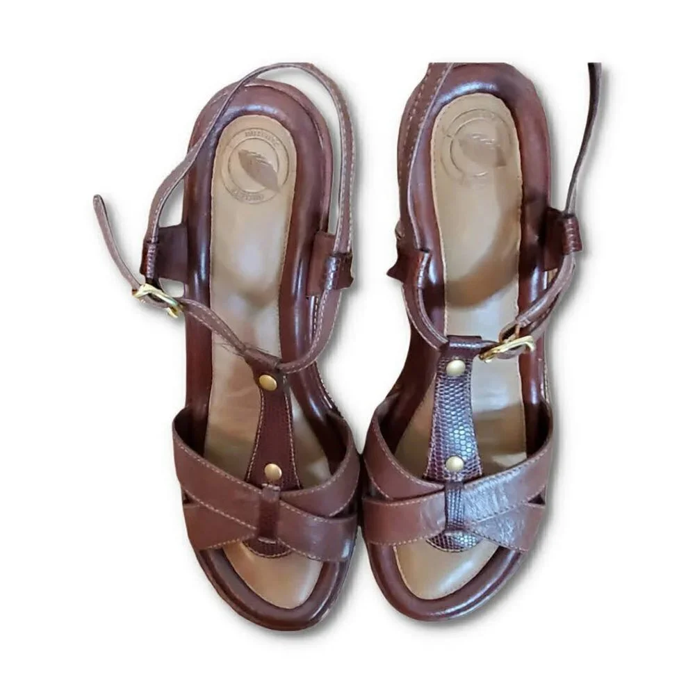 🏆282 Nurture Wedge Sling Back sandals